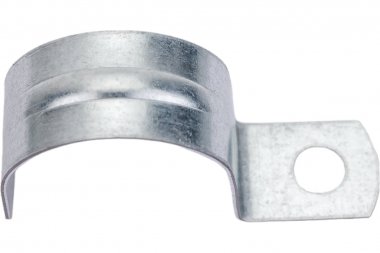 Фотография товара 'Промрукав PR08.4860 Скоба металлическая однолапковая СМО d25-26 мм отв. d 6,5 мм'