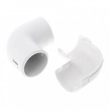 Фотография товара 'Промрукав PR13.02451 Соединитель угловой разборный белый d20 мм'