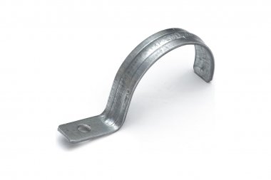 Фотография товара 'Промрукав PR13.02430 Скоба металлическая однолапковая усиленная противопожарная СМОУ d48-50 мм отв. d 6,5 мм'