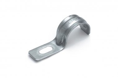 Фотография товара 'Промрукав PR13.02401 Скоба металлическая однолапковая усиленная противопожарная СМОУ d19-20 мм'