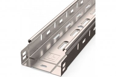 Фотография товара 'Промрукав PR16.2411 Лоток перфорированный Стандарт INOX (AISI 409) 100х50х3000 (0,7 мм)'