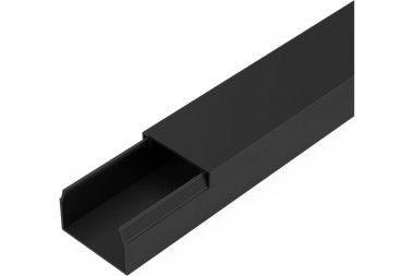 Фотография товара 'Промрукав PR03.0212 Кабель-канал черный 2-й замок в п/э 25х16 мм (50 м/уп)'