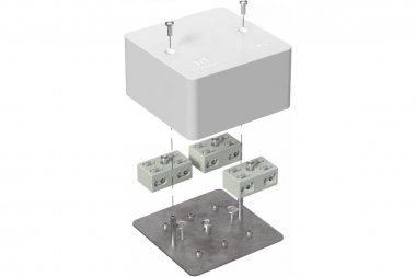 Фотография товара 'Промрукав 40-0460-FR6.0-4-6-Р Коробка огнестойкая разветвительная для кабель-канала 85х85х45'