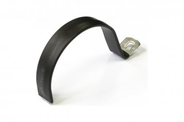 Фотография товара 'Промрукав PR08.12350 Скоба металлическая однолапковая с полимерным покрытием СМО-П d60-63 мм'