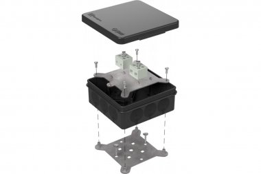 Фотография товара 'Промрукав 60-0303-9005-FR6.0-4 Коробка огнестойкая для о/п двухкомпонентная 100х100х40'