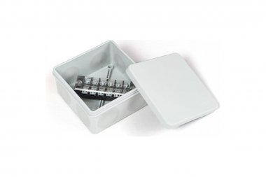 Фотография товара 'Промрукав PR80.0172 Коробка распределительная двухкомпонентная (HF) сечение до 2,5 мм?, 100х100х50'