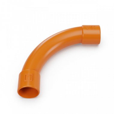 Фотография товара 'Промрукав PR13.02478 Соединитель угловой оранжевый d25 мм'