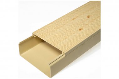 Фотография товара 'Промрукав PR03.0191 Кабель-канал сосна 2-й замок в п/э 100х40 мм (8 м/уп)'