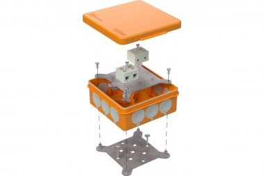 Фотография товара 'Промрукав 60-0303-FR10.0-4 Коробка огнестойкая для о/п двухкомпонентная 100х100х40'