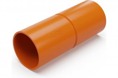 Фотография товара 'Промрукав PR13.1254 Патрубок-муфта оранжевая d40 мм'