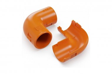 Фотография товара 'Промрукав PR13.1204 Соединитель угловой разборный оранжевый d20 мм'