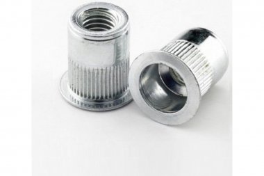 Фотография товара 'Промрукав PR08.3525 Заклепка резьбовая, стальная оцинкованная цилиндр, М6х1,0х16,0'