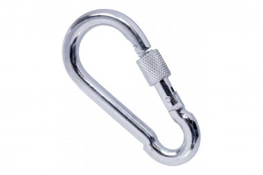 Фотография товара 'Промрукав PR08.25084 Карабин пожарный с фиксатором 8 мм (DIN 5299D)'