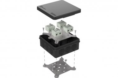 Фотография товара 'Промрукав 60-0303-9005-FR10.0-8 Коробка огнестойкая для о/п двухкомпонентная 100х100х40'