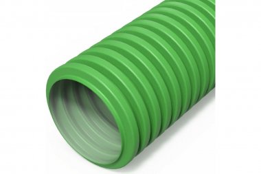 Фотография товара 'Промрукав PR15.0296 Труба гофрированная двустенная ПНД гибкая вентиляционная'