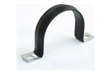 Фотография товара 'Промрукав PR08.6022 Скоба металлическая двухлапковая с полимерным покрытием СМД-П d60-63 мм'