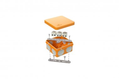 Фотография товара 'Промрукав 60-0210-FR2.5-4 Коробка огнестойкая для о/п двухкомпонентная 80х80х40'