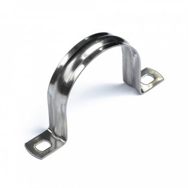 Фотография товара 'Промрукав PR08.20811 Скоба металлическая двухлапковая СМД(INOX) d60-63 мм'