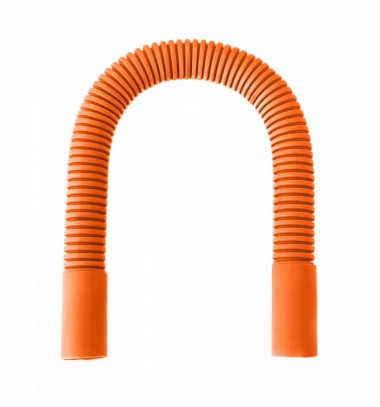 Фотография товара 'Промрукав PR13.02470 Поворот гибкий гофрированный универсальный оранжевый d25 мм'