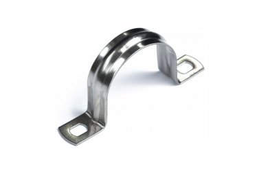 Фотография товара 'Промрукав PR08.20752 Скоба металлическая двухлапковая СМД(INOX) d38-40 мм'