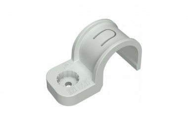 Фотография товара 'Промрукав PR13.0399 Крепеж-скоба пластиковая односторонняя в п/э d25 мм'