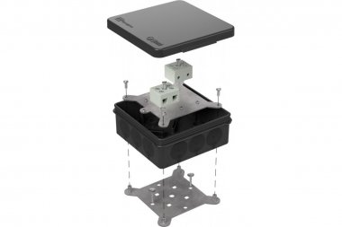 Фотография товара 'Промрукав 60-0303-9005-FR10.0-4 Коробка огнестойкая для о/п двухкомпонентная 100х100х40'