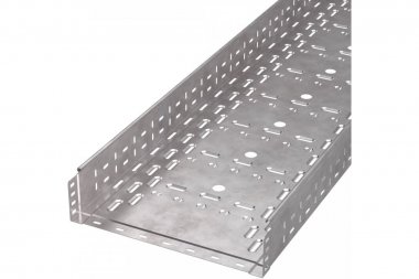 Фотография товара 'Промрукав PR16.1238 Лоток перфорированный Стандарт HDZ 400х100х3000 (1,0 мм) (6 м/уп)'
