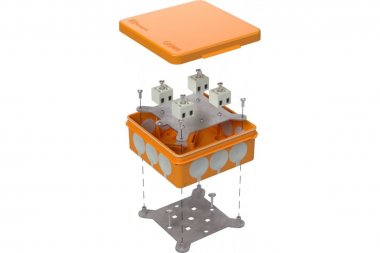 Фотография товара 'Промрукав 60-0303-FR2.5-8 Коробка огнестойкая для о/п двухкомпонентная 100х100х40'