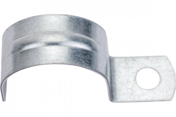 Фотография товара 'Промрукав PR08.4860 Скоба металлическая однолапковая СМО d25-26 мм отв. d 6,5 мм'