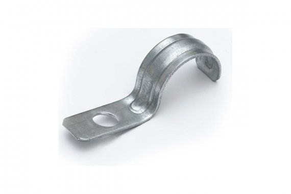 Фотография товара 'Промрукав PR13.02426 Скоба металлическая однолапковая усиленная противопожарная СМОУ d21-22 мм отв. d 6,5 мм'