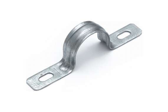 Фотография товара 'Промрукав PR13.02414 Скоба металлическая двухлапковая усиленная противопожарная СМДУ d21-22 мм'