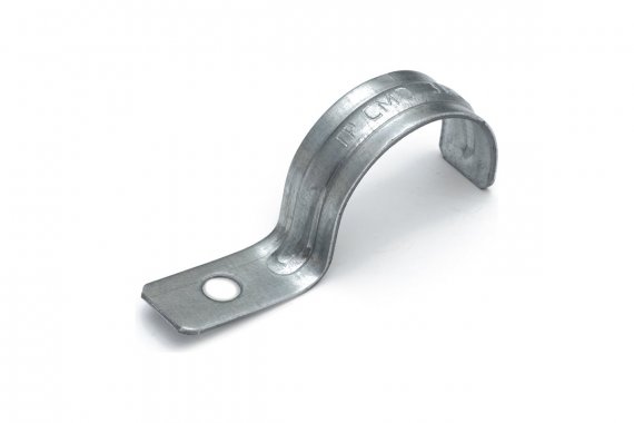 Фотография товара 'Промрукав PR13.02428 Скоба металлическая однолапковая усиленная противопожарная СМОУ d31-32 мм отв. d 6,5 мм'