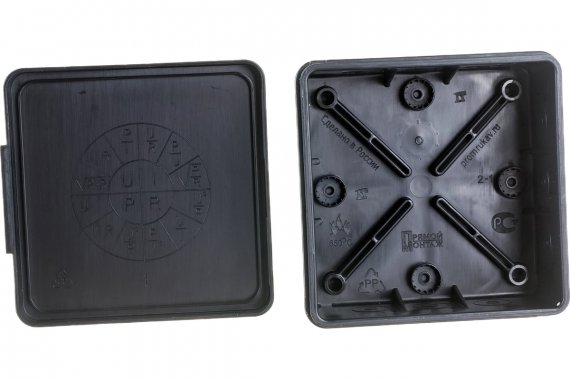 Фотография товара 'Промрукав 60-0303-9005 Коробка распределительная 100х100х40'