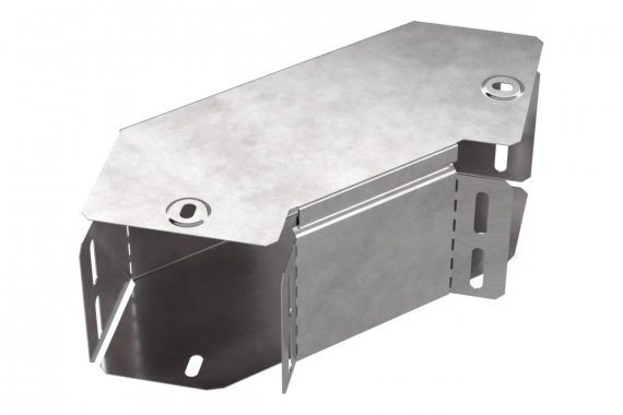 Фотография товара 'Промрукав PR16.0413 Угол горизонтальный 90 градусов с крышкой Стандарт 100х100'