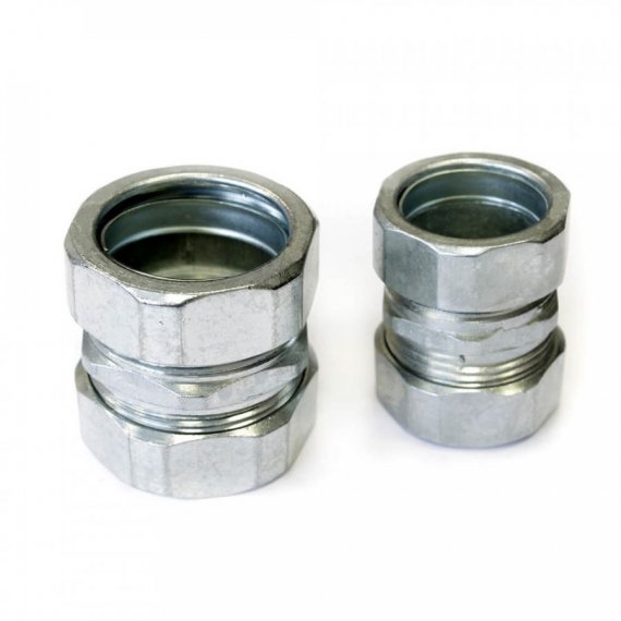 Фотография товара 'Промрукав PR08.23874 Адаптер цанговый (труба-труба) из оцинкованной стали d32мм IP43'