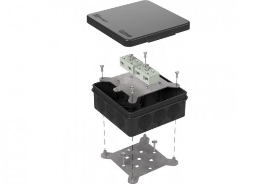 Фотография товара 'Промрукав 60-0303-9005-FR6.0-4-4-Р Коробка огнестойкая разветвительная для о/п 100х100х40'