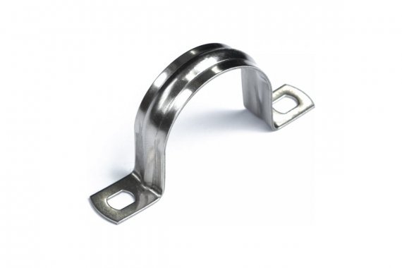 Фотография товара 'Промрукав PR08.20755 Скоба металлическая двухлапковая СМД(INOX) d48-50 мм'