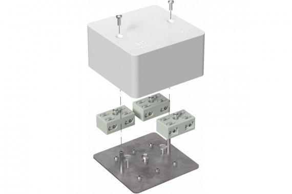 Фотография товара 'Промрукав 40-0460-FR6.0-4-6-Р Коробка огнестойкая разветвительная для кабель-канала 85х85х45'