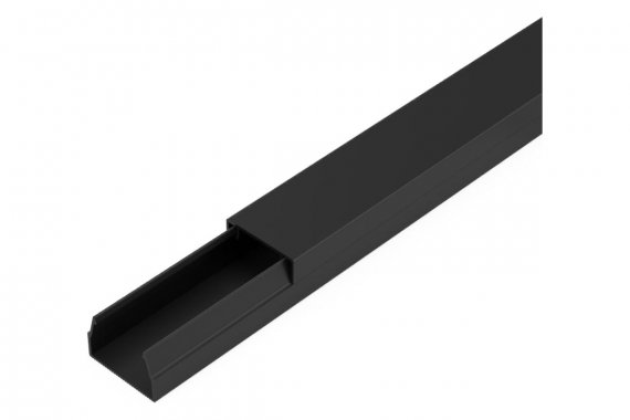 Фотография товара 'Промрукав PR03.0209 Кабель-канал черный 2-й замок в п/э 15х10 мм'