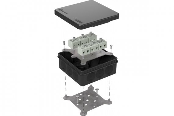 Фотография товара 'Промрукав 60-0303-9005-FR6.0-12 Коробка огнестойкая для о/п двухкомпонентная 100х100х40'