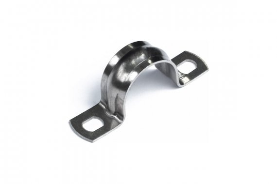 Фотография товара 'Промрукав PR08.20746 Скоба металлическая двухлапковая СМД(INOX) d21-22 мм'