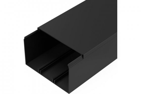 Фотография товара 'Промрукав PR03.0222 Кабель-канал черный 2-й замок в п/э 100х60 мм'
