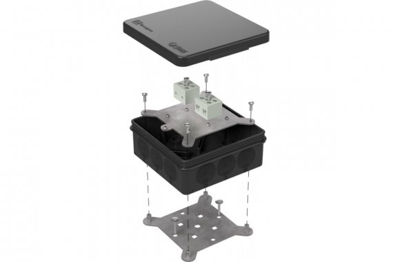 Фотография товара 'Промрукав 60-0303-9005-FR6.0-4 Коробка огнестойкая для о/п двухкомпонентная 100х100х40'