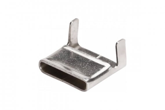 Фотография товара 'Промрукав PR08.12707 Скрепы бандажные из нержавеющей стали AISI 304 для монтажных лент 16 мм'