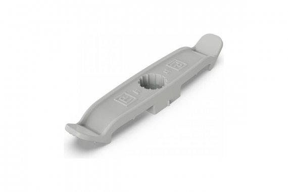 Фотография товара 'Промрукав PR13.0440 Держатель плоского кабеля двусторонний для прямого монтажа на 4 места'