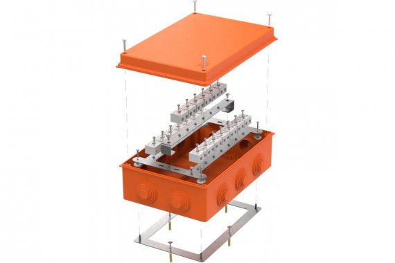 Фотография товара 'Промрукав 40-0330-FR10.0-40 Коробка огнестойкая для о/п Е15-Е120 RAL2004 260х175х90'