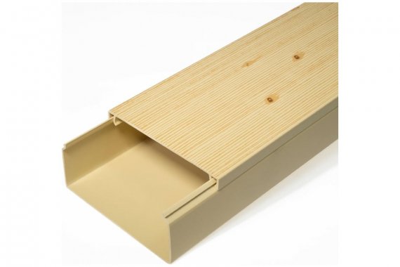 Фотография товара 'Промрукав PR03.0191 Кабель-канал сосна 2-й замок в п/э 100х40 мм (8 м/уп)'