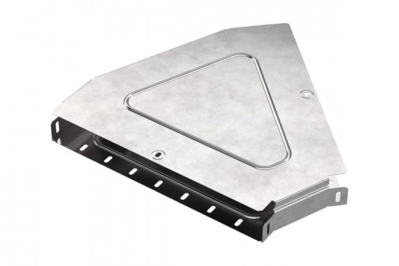 Фотография товара 'Промрукав PR16.0613 Угол горизонтальный 45 градусов с крышкой Стандарт 400х50'