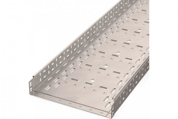 Фотография товара 'Промрукав PR16.2424 Лоток перфорированный Стандарт INOX (AISI 409) 400х80х3000 (1,0 мм)'