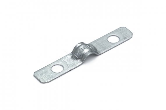 Фотография товара 'Промрукав PR13.02395 Скоба металлическая двухлапковая усиленная противопожарная СМДУ d6-7 мм отв. d 6,5 мм'